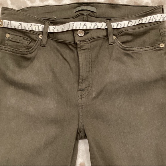 7 For All Mankind Olive Green Skinny Jean, Size 31 - Picture 9 of 15